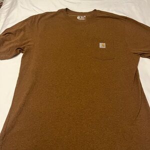 Carhartt Men's Short Sleeve Tee in Brown Size XL